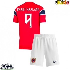 Norway Erling Haaland #9 Replica Home Minikit World Cup 2026 Short Sleeve (+ pants)